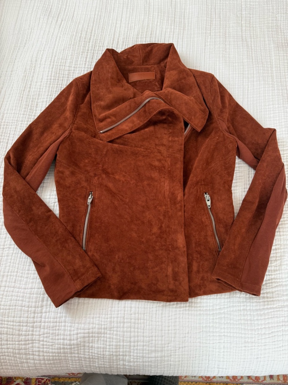 Women's Suede SL8 Jacket in Rust Brown